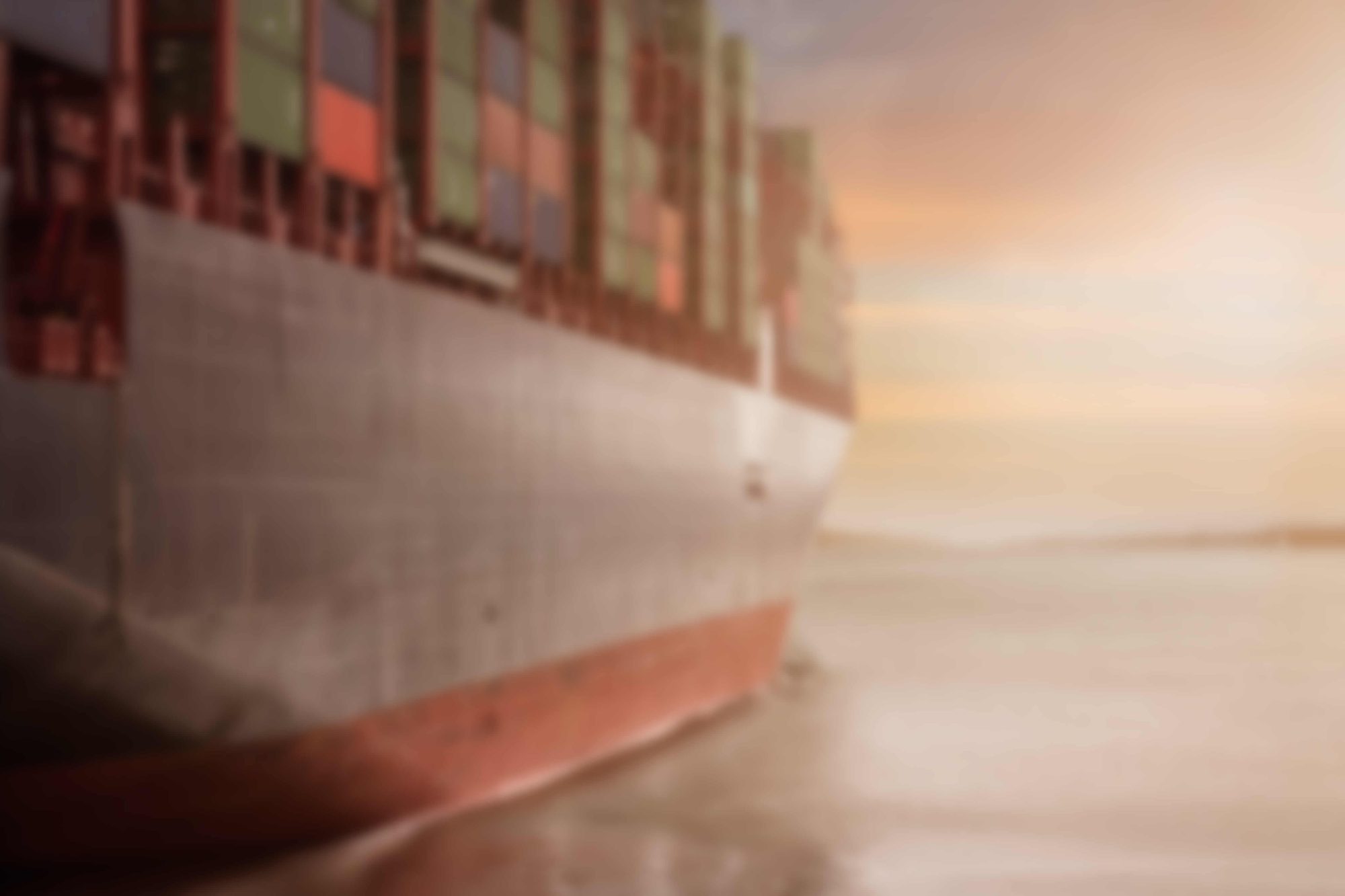 Container ship in transit